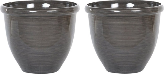 Picture of Beliani Zestaw 2 doniczek  44 cm brzowy TESALIA