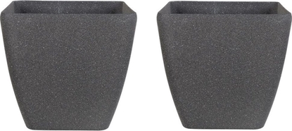 Picture of Beliani Zestaw 2 doniczek 34 x 34 x 34 cm ciemnoszare ZELI