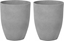 Attēls no Beliani Zestaw 2 doniczek okrgy 35 x 35 x 42 cm szary CROTON