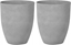 Attēls no Beliani Zestaw 2 doniczek okrgy 43 x 43 x 52 cm szary CROTON