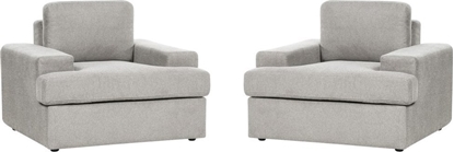 Attēls no Beliani Zestaw 2 foteli tapicerowanych jasnoszary ALLA