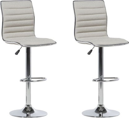 Picture of Beliani Zestaw 2 hokerów barowych regulowanych beowy LUCERNE