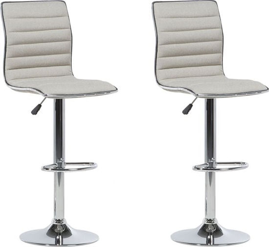 Picture of Beliani Zestaw 2 hokerów barowych regulowanych beowy LUCERNE