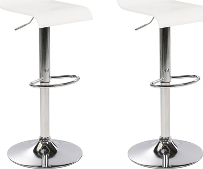 Picture of Beliani Zestaw 2 hokerów barowych regulowanych biay VALENCIA