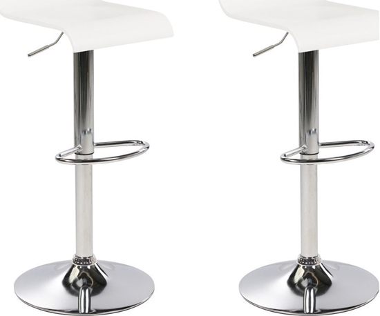 Picture of Beliani Zestaw 2 hokerów barowych regulowanych biay VALENCIA