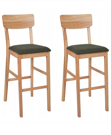 Picture of Beliani Zestaw 2 krzese barowych AMBLER Jasnobrzowy