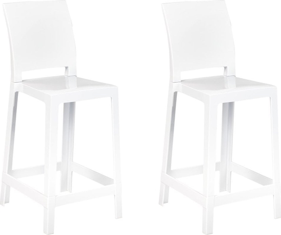 Picture of Beliani Zestaw 2 krzese barowych biay WELLINGTON
