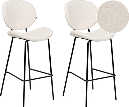 Picture of Beliani Zestaw 2 krzese barowych boucle biay LUANA