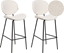 Attēls no Beliani Zestaw 2 krzese barowych boucle biay LUANA