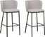 Picture of Beliani Zestaw 2 krzese barowych boucle szary MINA