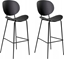 Picture of Beliani Zestaw 2 krzese barowych czarny SHONTO