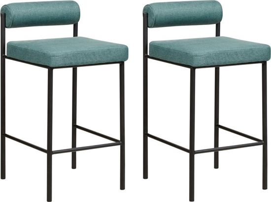 Picture of Beliani Zestaw 2 krzese barowych lazurowy AMAYA