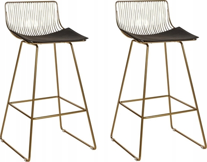 Picture of Beliani Zestaw 2 krzese barowych metalowy zoty FREDONIA
