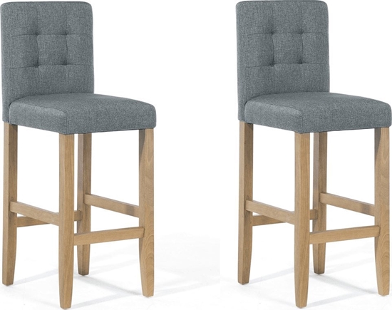 Picture of Beliani Zestaw 2 krzese barowych szary MADISON