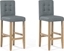 Picture of Beliani Zestaw 2 krzese barowych szary MADISON