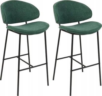 Picture of Beliani Zestaw 2 krzese barowych zielony KIANA