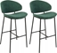Attēls no Beliani Zestaw 2 krzese barowych zielony KIANA
