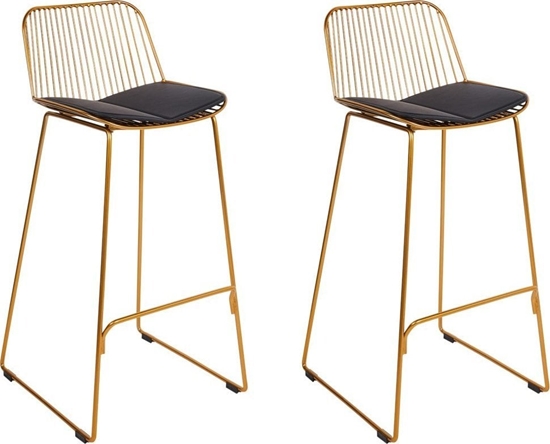 Picture of Beliani Zestaw 2 krzese barowych zoty PENSACOLA