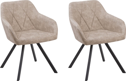 Picture of Beliani Zestaw 2 krzese beowy MONEE