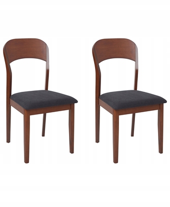 Picture of Beliani Zestaw 2 krzese do jadalni ALVIN Drewno Ciemnobrzowy