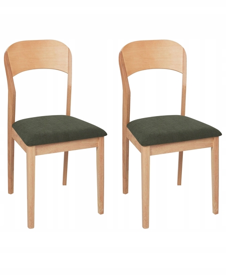 Picture of Beliani Zestaw 2 krzese do jadalni ALVIN Drewno Jasnobrzowy