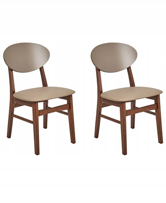 Attēls no Beliani Zestaw 2 krzese do jadalni AMERY Drewno Jasnobrzowy