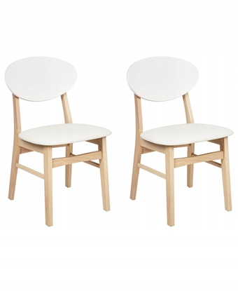 Picture of Beliani Zestaw 2 krzese do jadalni AMERY Drewno Kremowy
