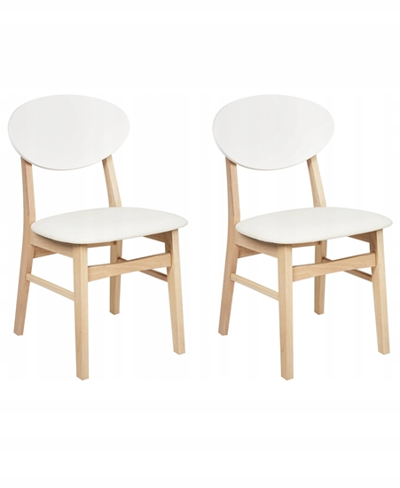 Picture of Beliani Zestaw 2 krzese do jadalni AMERY Drewno Kremowy