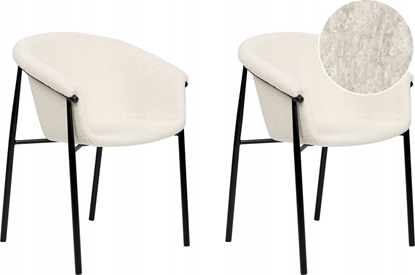 Picture of Beliani Zestaw 2 krzese do jadalni boucle biay AMES
