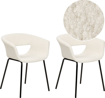 Picture of Beliani Zestaw 2 krzese do jadalni boucle biay ELMA