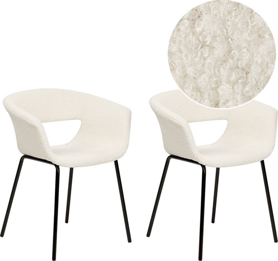 Picture of Beliani Zestaw 2 krzese do jadalni boucle biay ELMA