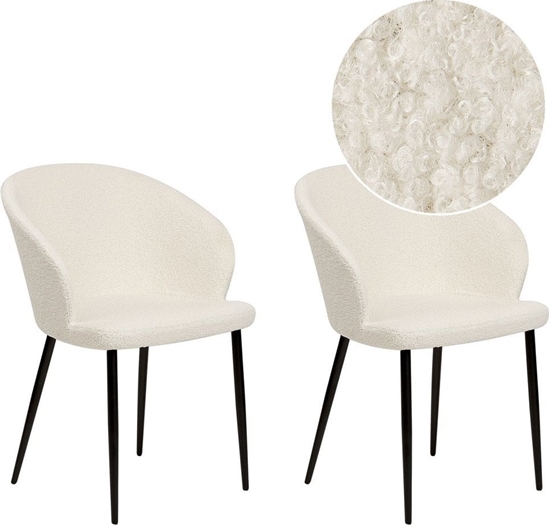 Picture of Beliani Zestaw 2 krzese do jadalni boucle biay MASON