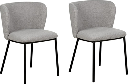 Picture of Beliani Zestaw 2 krzese do jadalni boucle szare MINA