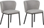Picture of Beliani Zestaw 2 krzese do jadalni boucle szare MINA