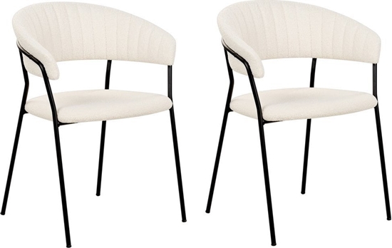 Picture of Beliani Zestaw 2 krzese do jadalni boucle zamana biel MARIPOSA