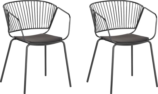 Picture of Beliani Zestaw 2 krzese do jadalni czarny RIGBY