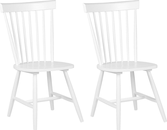 Picture of Beliani Zestaw 2 krzese do jadalni drewniany biay BURGES!