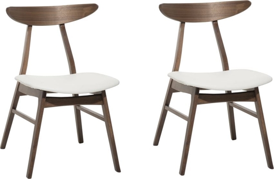 Picture of Beliani Zestaw 2 krzese do jadalni drewniany ciemny z biaym LYNN