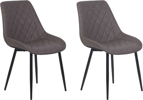 Picture of Beliani Zestaw 2 krzese do jadalni ciemnobrzowy MARIBEL