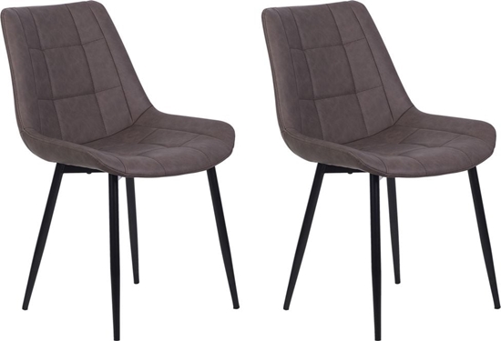 Picture of Beliani Zestaw 2 krzese do jadalni ciemnobrzowy MELROSE