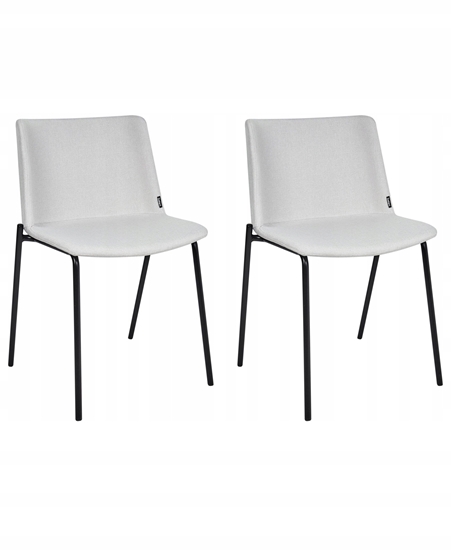 Изображение Beliani Zestaw 2 krzese do jadalni ESBON Jasnoszary