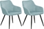 Attēls no Beliani Zestaw 2 krzese do jadalni jasnoniebieski CASMALIA