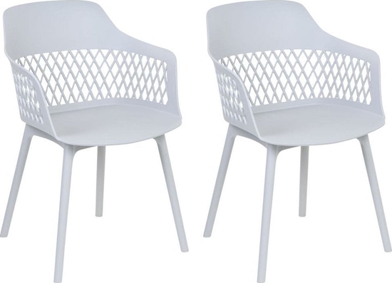 Изображение Beliani Zestaw 2 krzese do jadalni jasnoszary ALMIRA