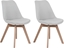 Изображение Beliani Zestaw 2 krzese do jadalni jasnoszary DAKOTA II
