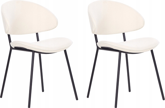 Picture of Beliani Zestaw 2 krzese do jadalni kremowy KIANA