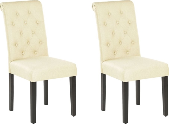 Изображение Beliani Zestaw 2 krzese do jadalni kremowy VELVA