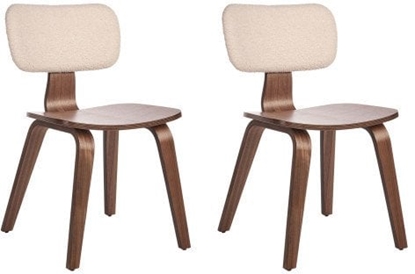 Attēls no Beliani Zestaw 2 krzese do jadalni LUCINDA Drewno Ciemnobrzowy