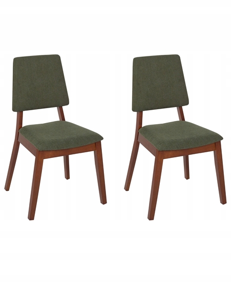 Picture of Beliani Zestaw 2 krzese do jadalni MERRILL Drewno Ciemnozielony