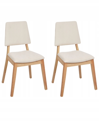 Attēls no Beliani Zestaw 2 krzese do jadalni MERRILL Drewno Jasnobeowy