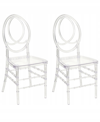 Attēls no Beliani Zestaw 2 krzese do jadalni MIDWAY Przezroczysty
